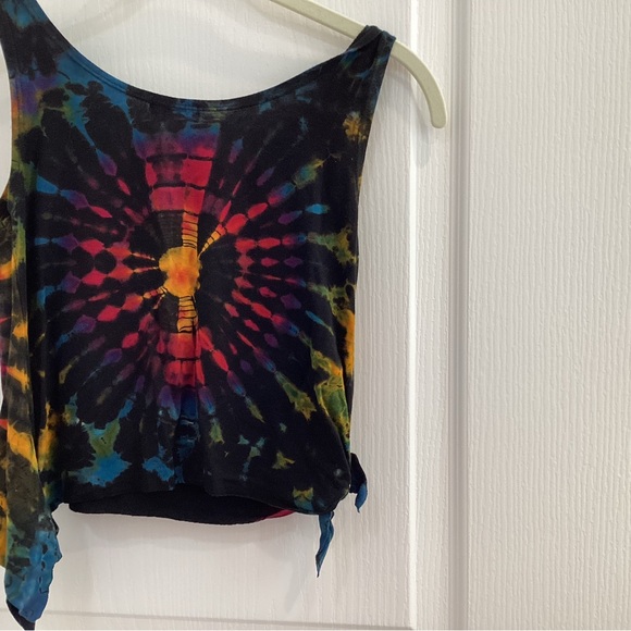 Kathmandu Multicolor Tie-Dye Om Crop Top - Picture 7 of 8
